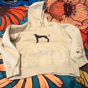 The Black Dog Light Gray Hoodie with Dog Silhouette